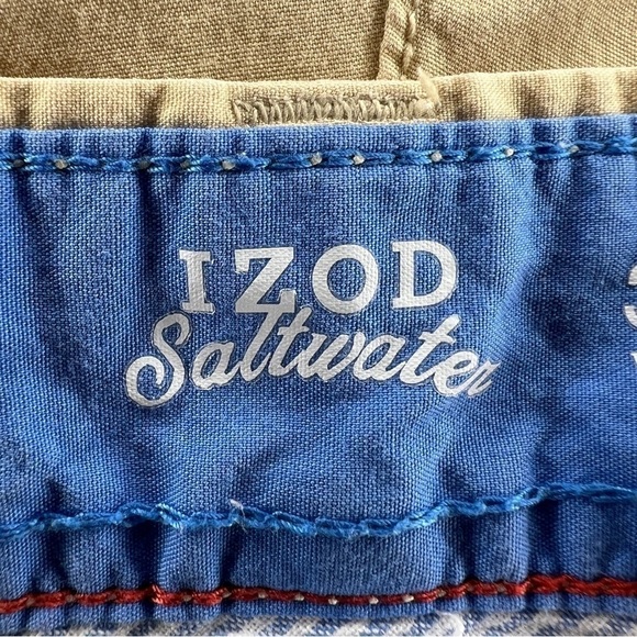 SIZE 38 IZOD KHAKI BEIGE SHORTS CASUAL OUTDOOR - Picture 7 of 9